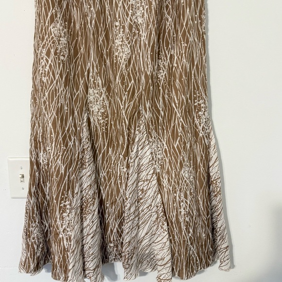 Anna Sui x Anthropologie Long Brown Maxi Skirt Boho Size 10 - Picture 7 of 12